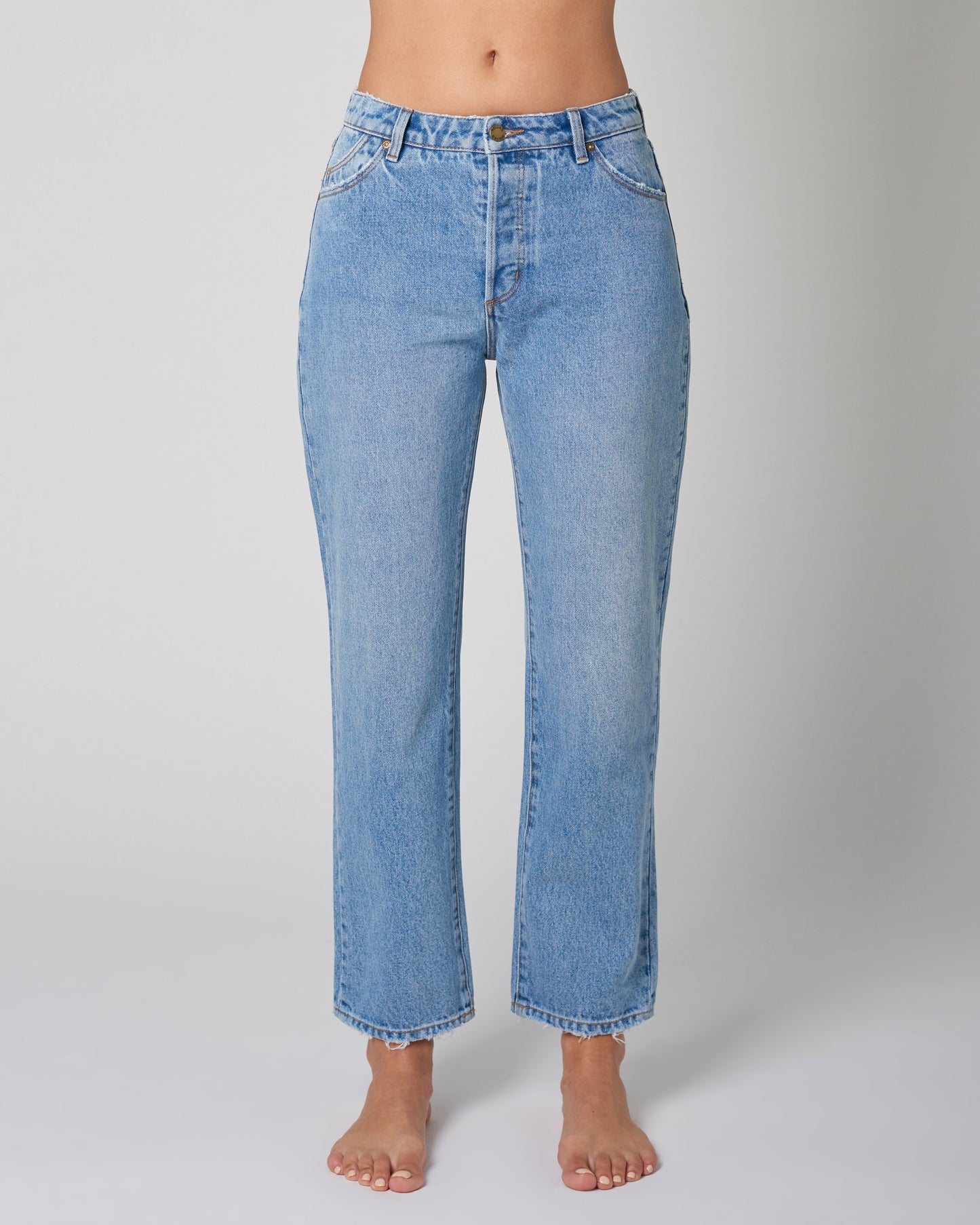 Classic Straight, Ankle Kelly, Mid Vintage Blue