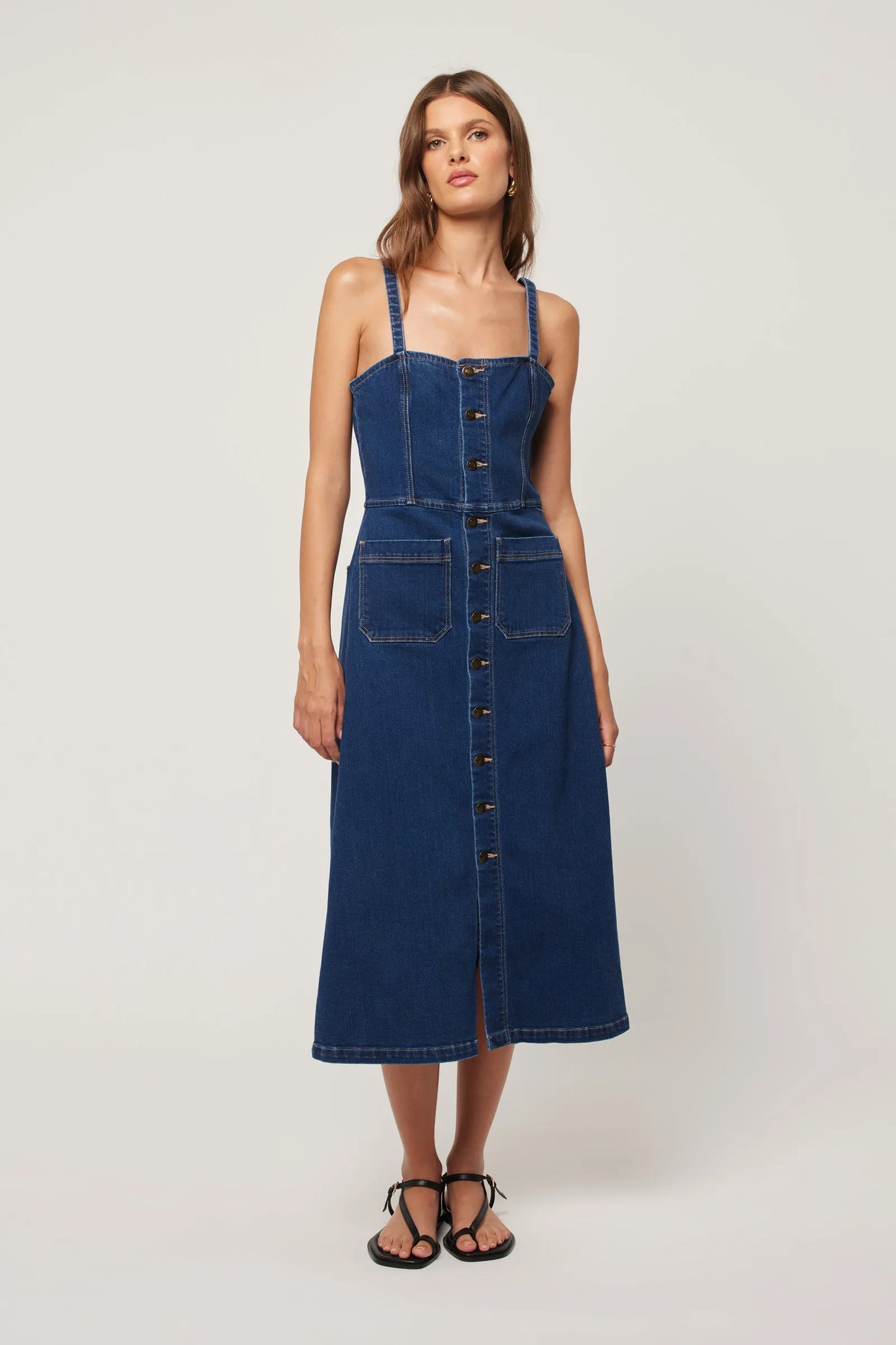 Mara Dress, Deep Blue