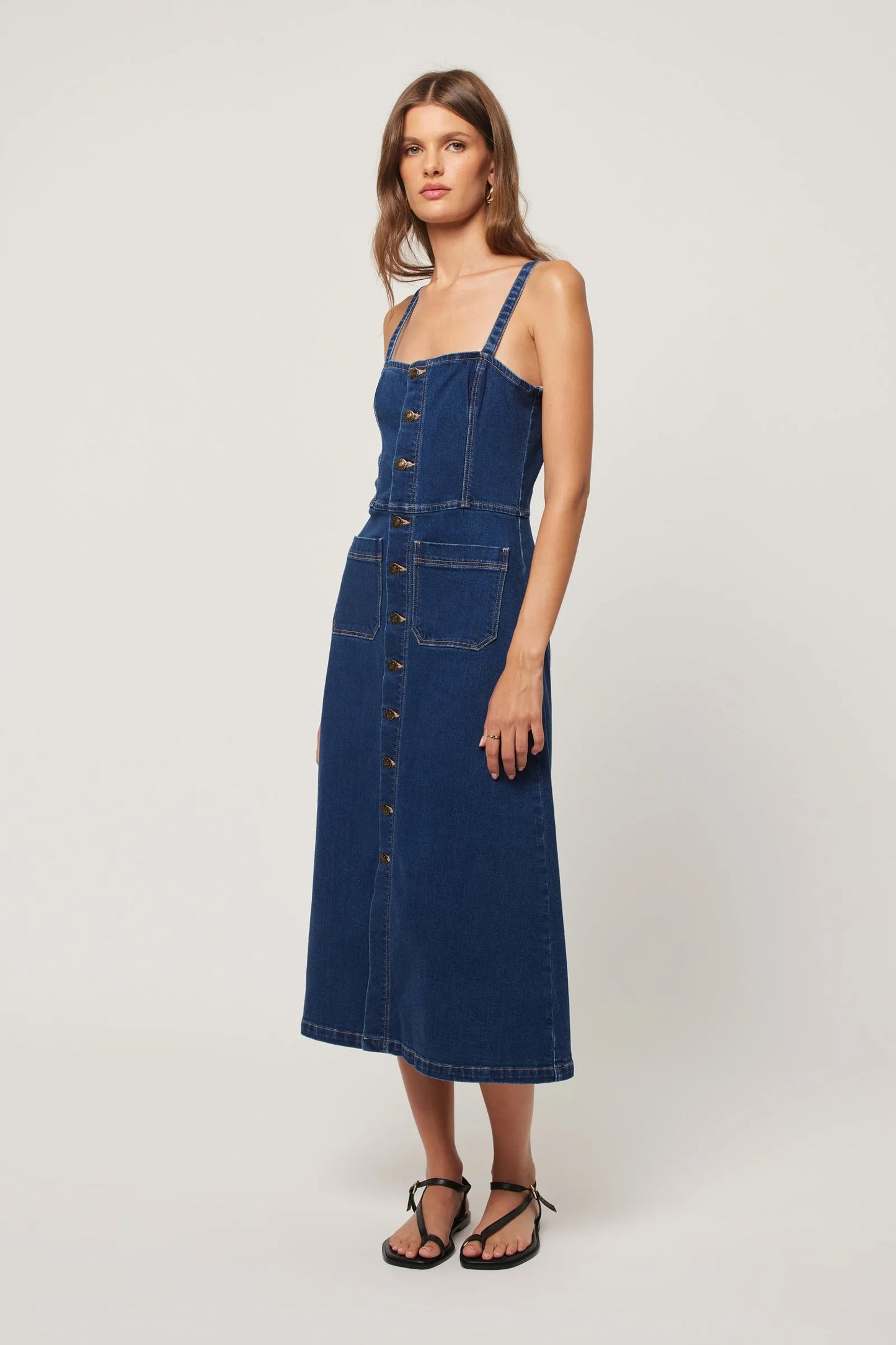 Mara Dress, Deep Blue