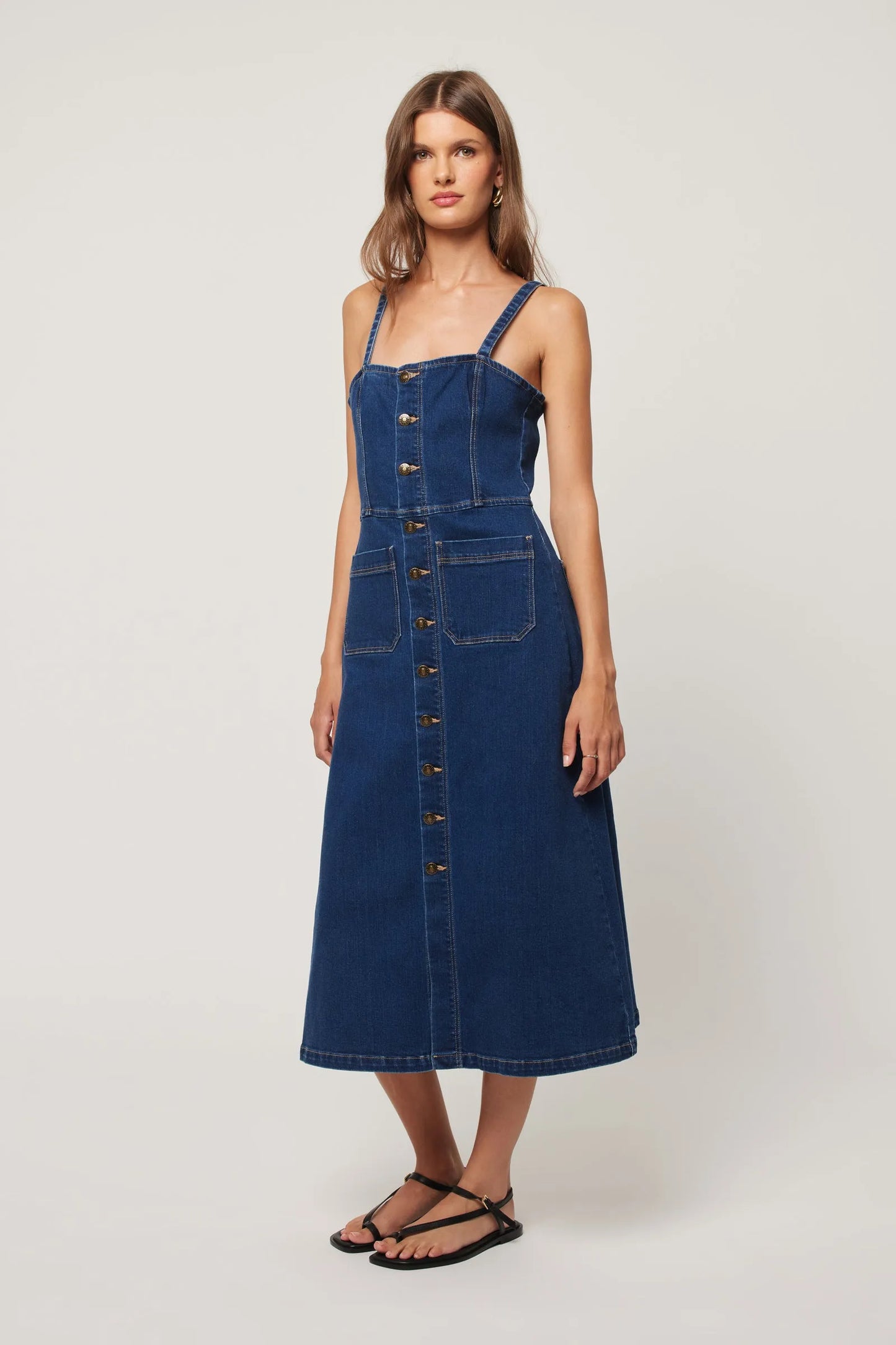 Mara Dress, Deep Blue