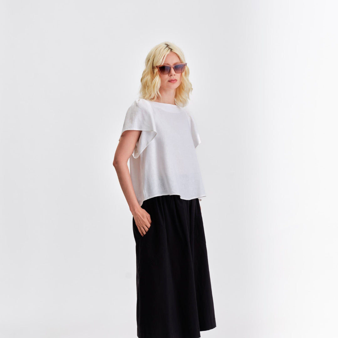 Jennifer Glasgow, Saffron Blouse, Ivory