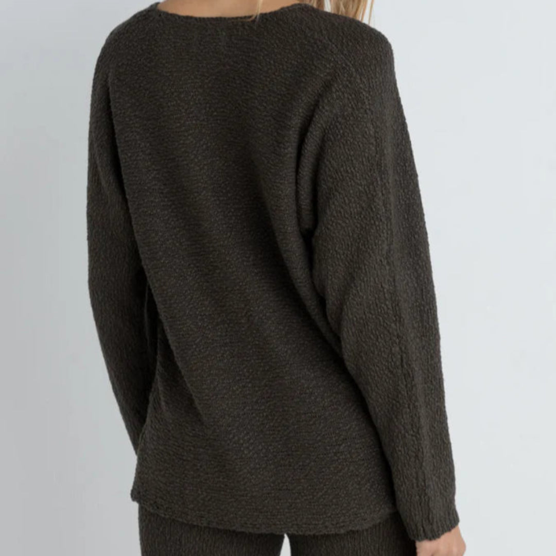 Rhythm, Adele Oversized Long Sleeve Top, Graphite