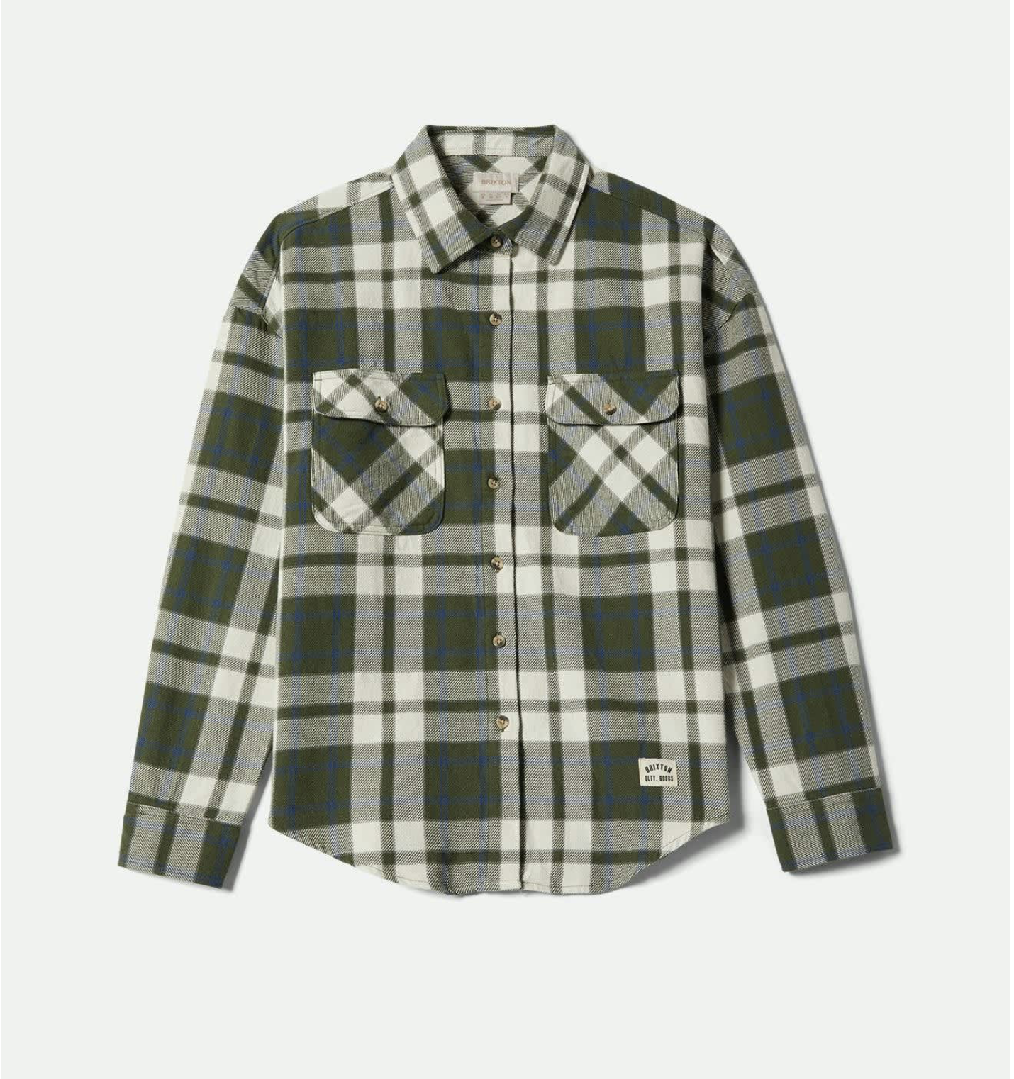 Brixton, Bowery Vintage Overshirt, Green/Blue
