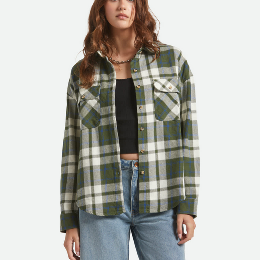 Brixton, Bowery Vintage Overshirt, Green/Blue
