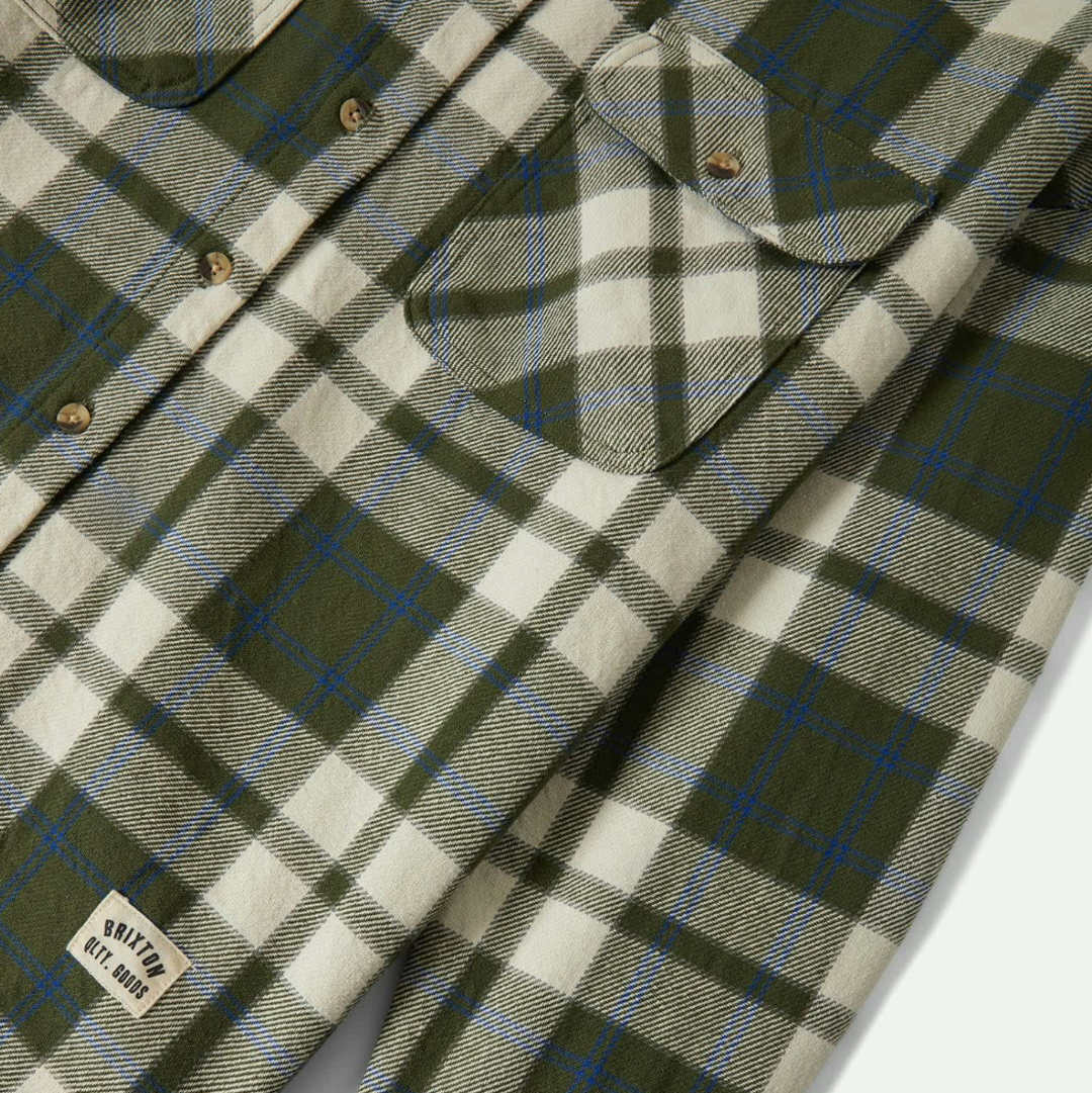 Brixton, Bowery Vintage Overshirt, Green/Blue