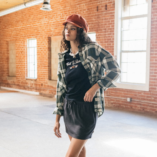 Brixton, Bowery Vintage Overshirt, Green/Blue
