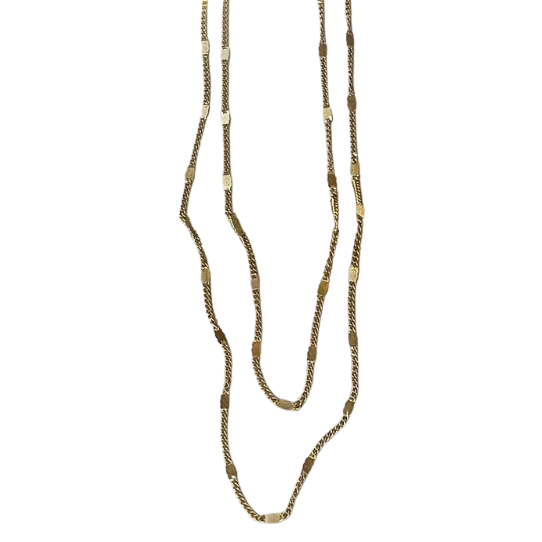 Frug, 14K Goldplate Double Chain Necklace or Bracelet FNJ30SET