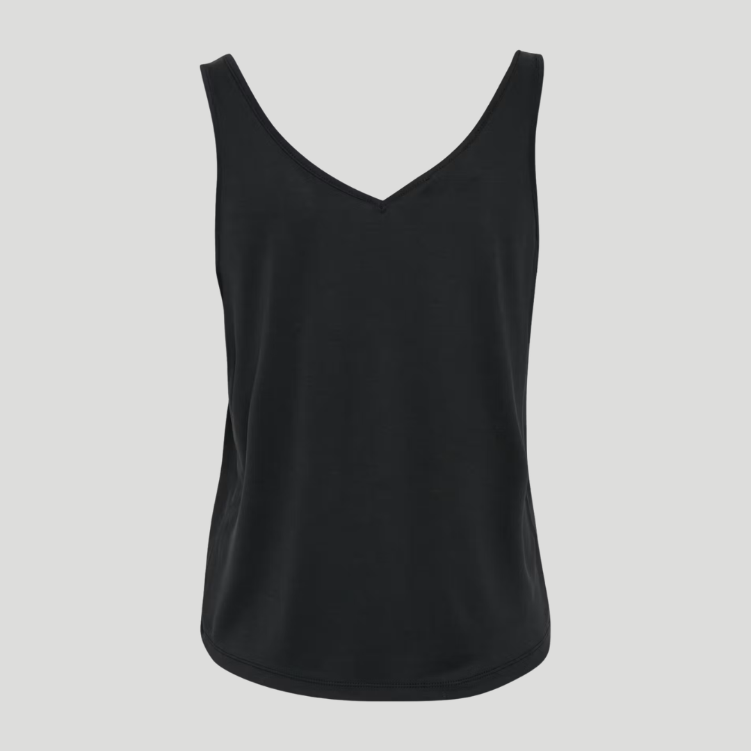 Soaked, V-Neck Tank Top, Black