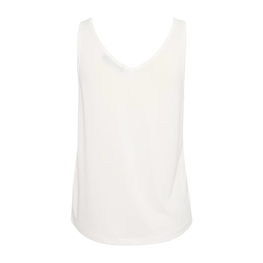 Soaked, V-Neck Tank Top, White