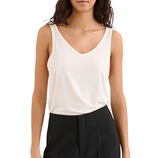 Soaked, V-Neck Tank Top, White
