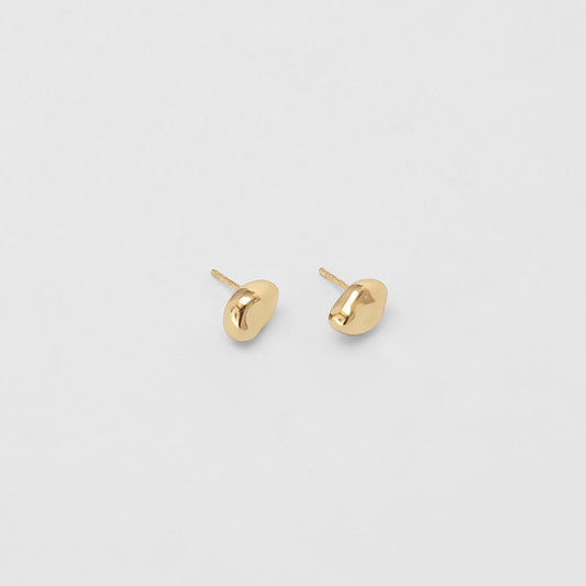 Wolf Circus, Bean Stud Earrings, Gold