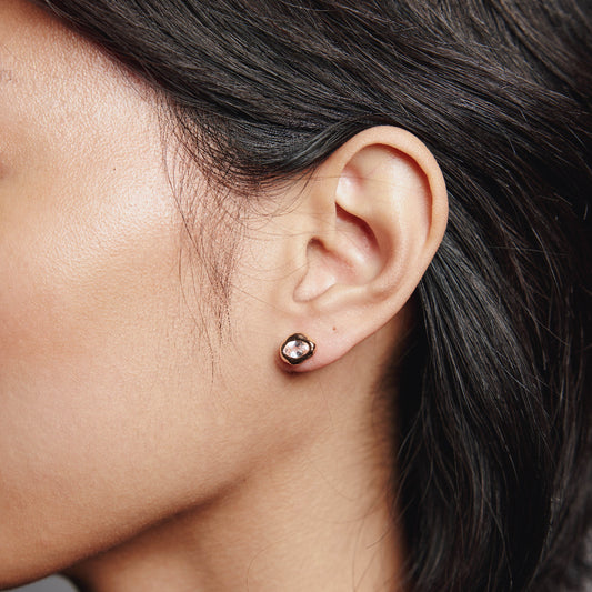 Wolf Circus, Cora Studs in White Topaz and Gold