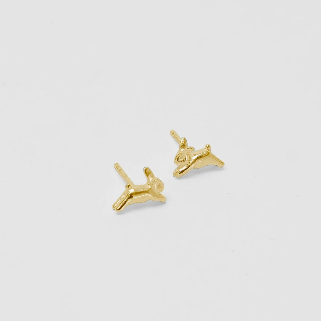 Wolf Circus, Bunny Stud Earring, Gold