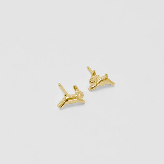 Wolf Circus, Bunny Stud Earring, Gold