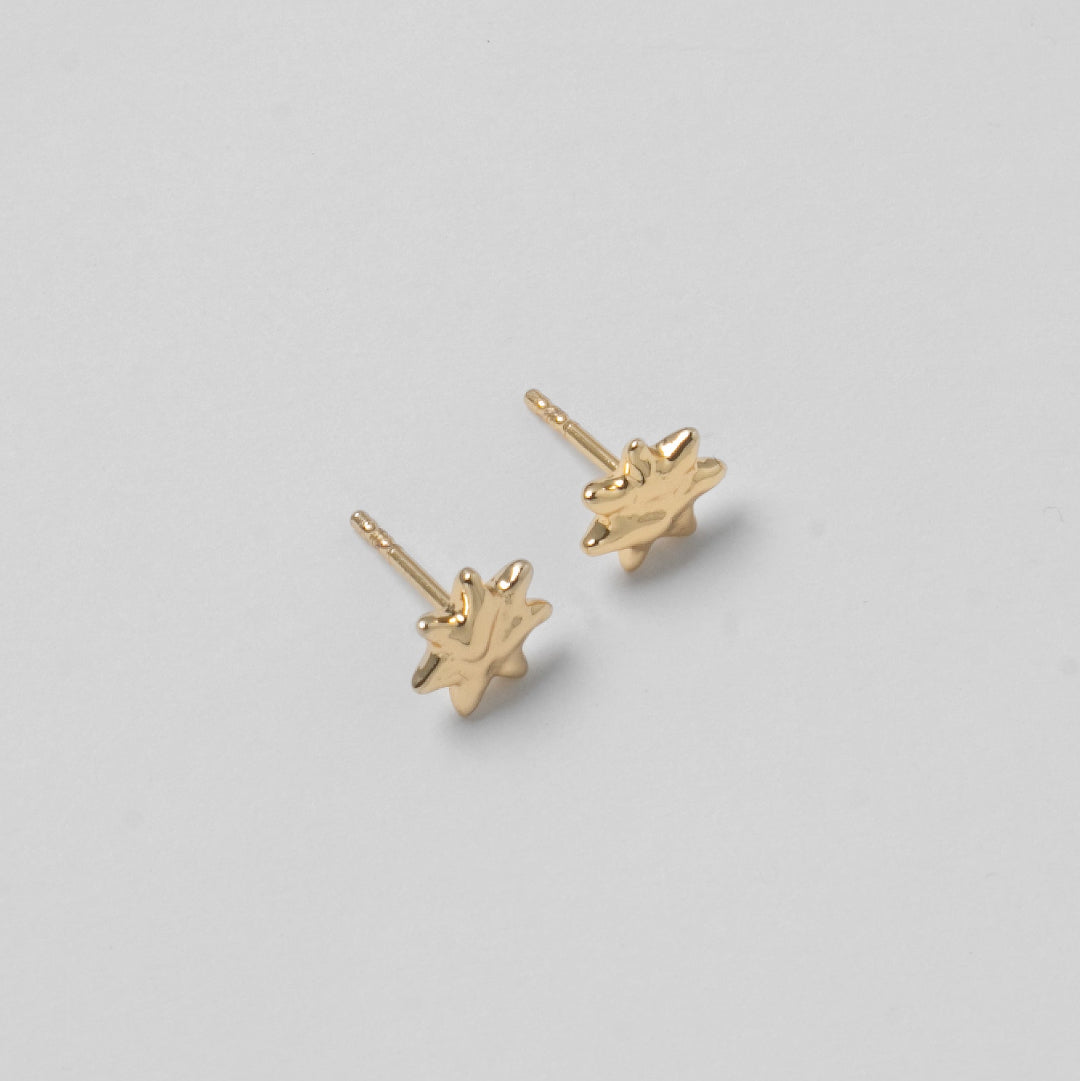 Wolf Circus, Miniature Sun Stud Earrings in Gold
