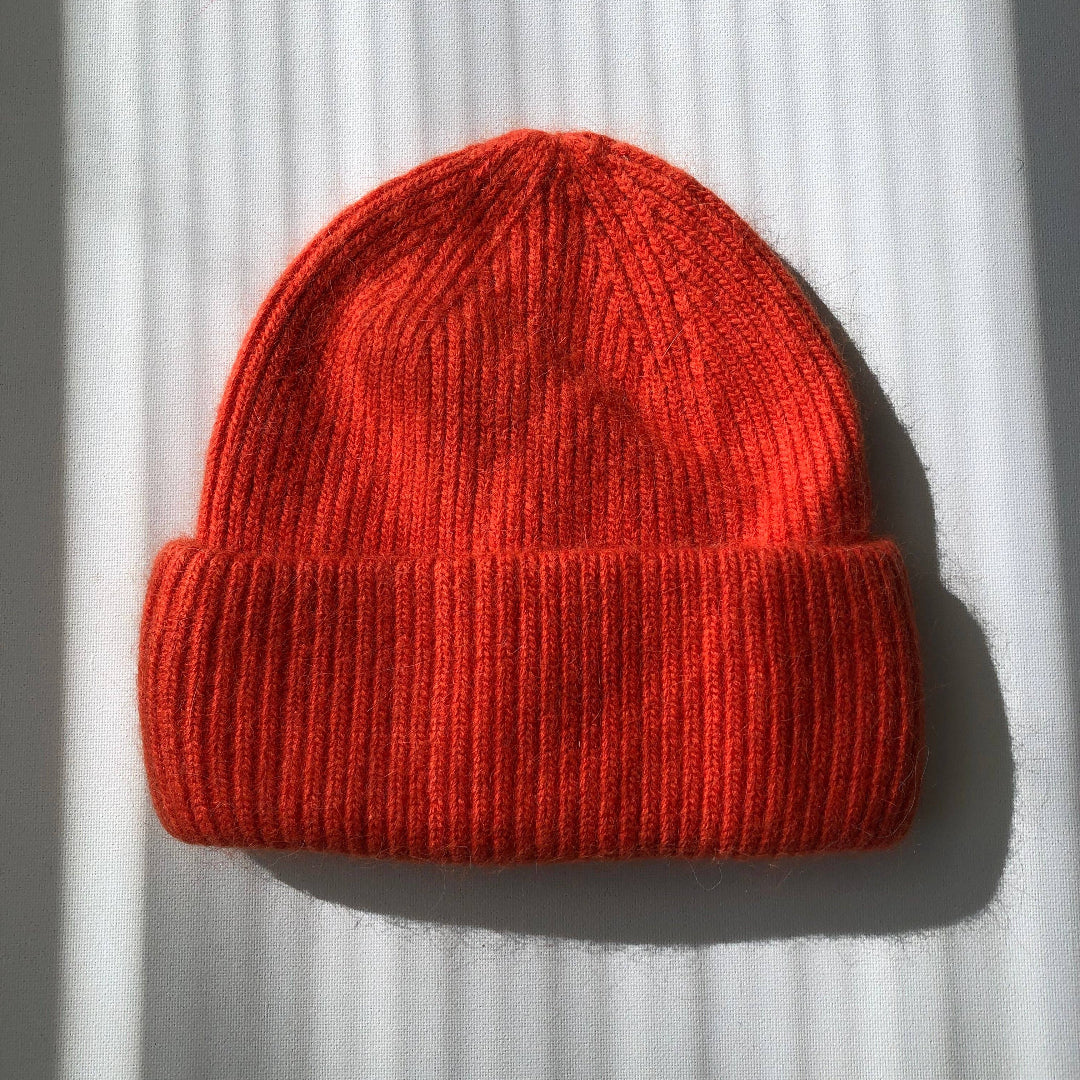Billy Bamboo, Royal Angora Beanie, Bright Orange