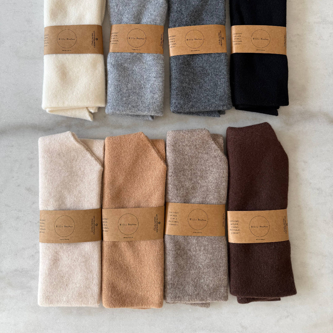 Billy Bamboo, Fuzzy Wool Cravat Scarf, Milk chocolate