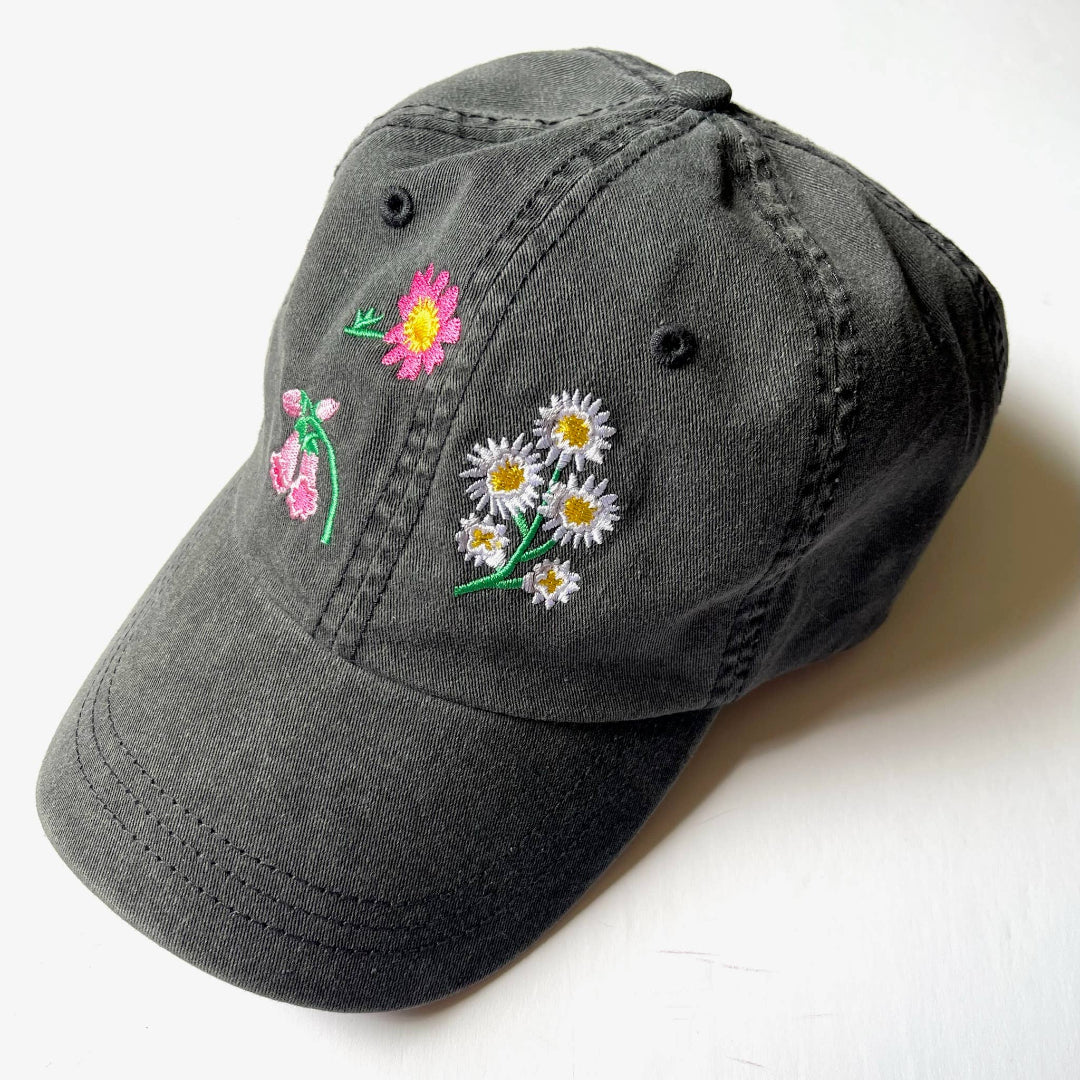Banquet Workshop, Wild Flower Embroidered Baseball Cap