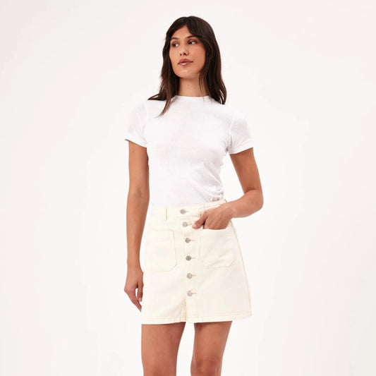 A-Line Mini Skirt, Lyocell Buttercream