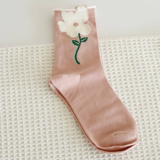 Rufia, Colour Pop Flower Crew Socks, Assorted