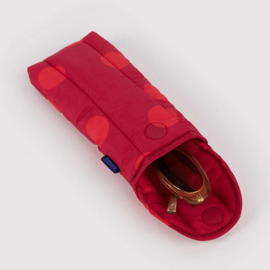 Baggu, Puffy Glasses Sleeve, Red Polka Dot