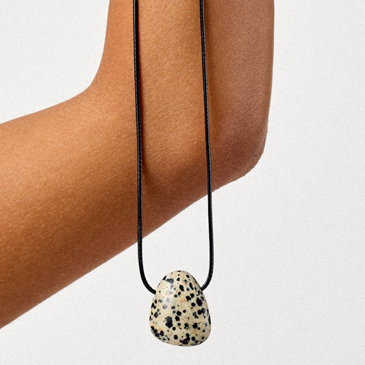 Twenty Compass, Calico Necklace, Dalmatian Jasper & Black
