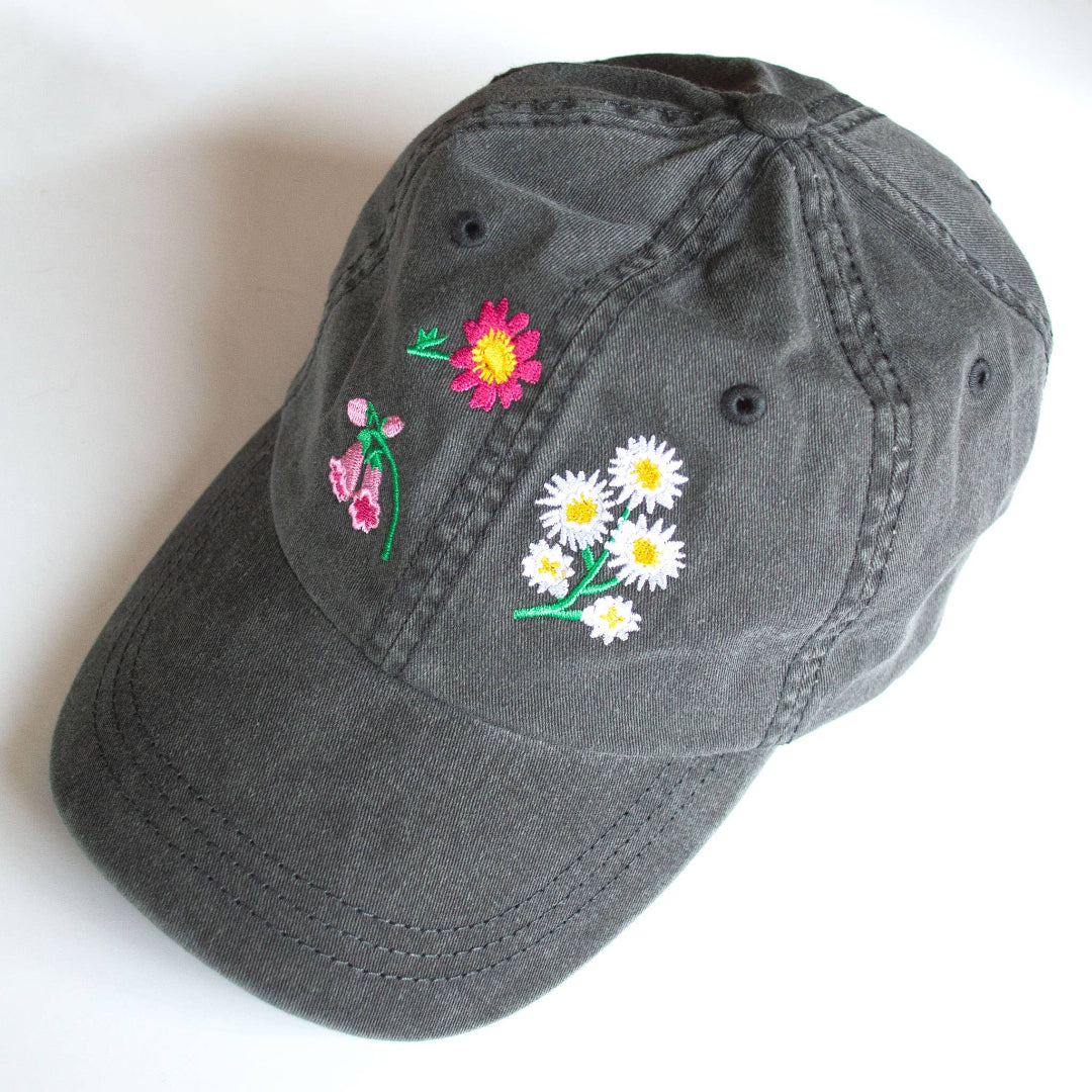 Banquet Workshop, Wild Flower Embroidered Baseball Cap