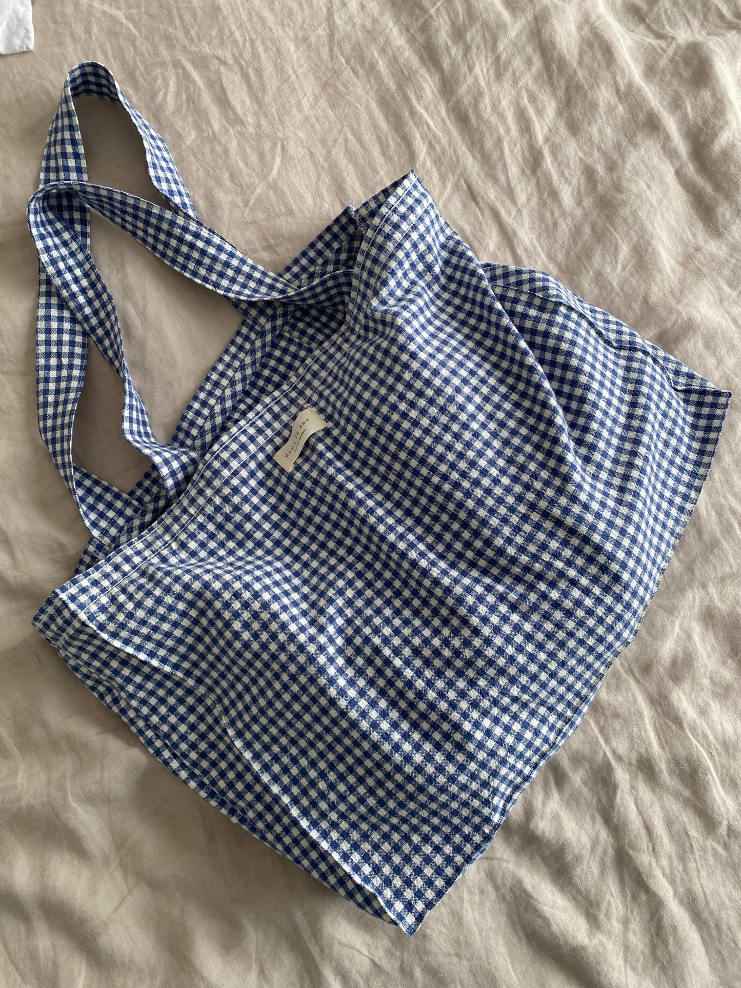 Dans le Sac, Organic Cotton Tote Bag, Gingham Collection