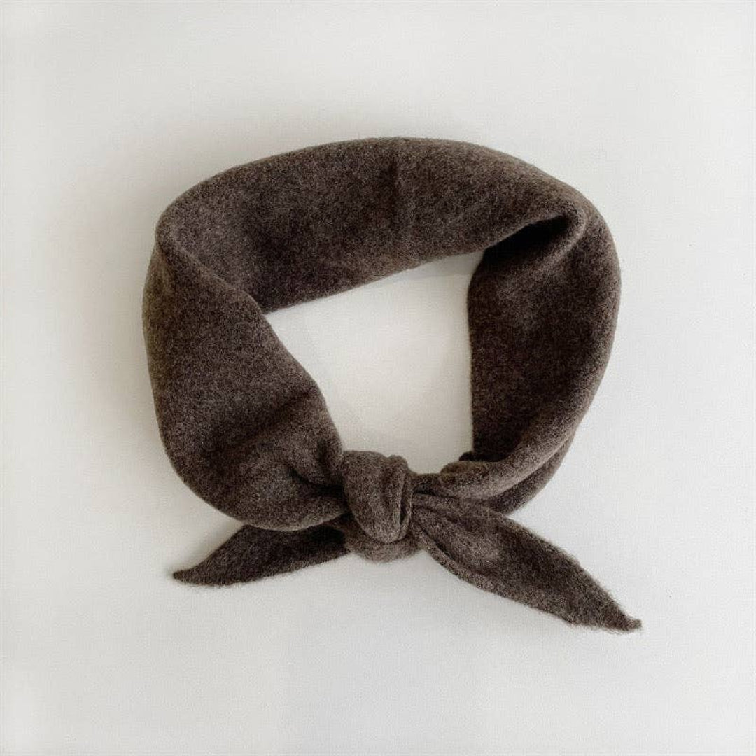 Billy Bamboo, Fuzzy Wool Cravat Scarf, Milk chocolate