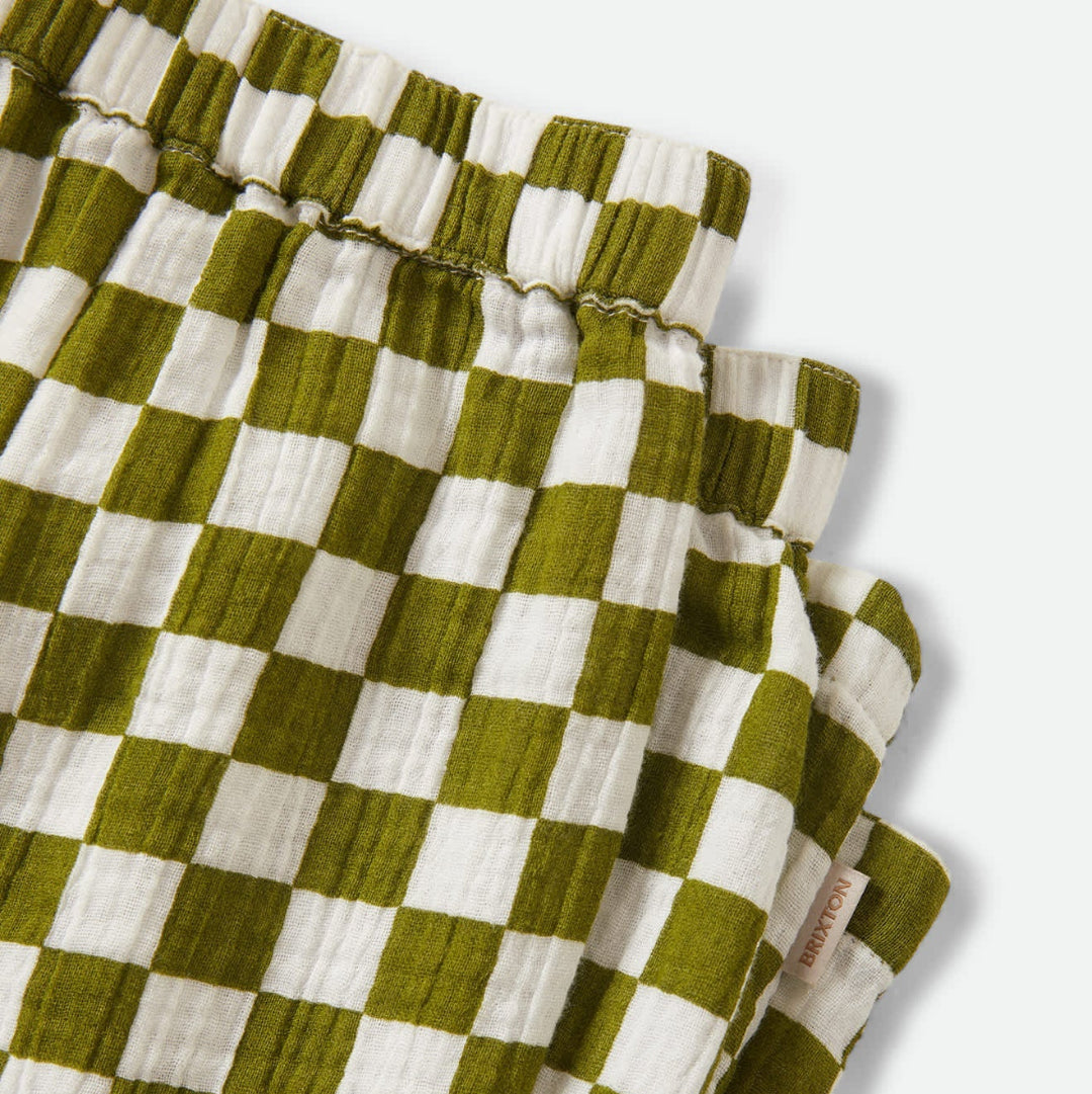 Brixton, Lola Lounge Pant, Sublime Green Checkerboard