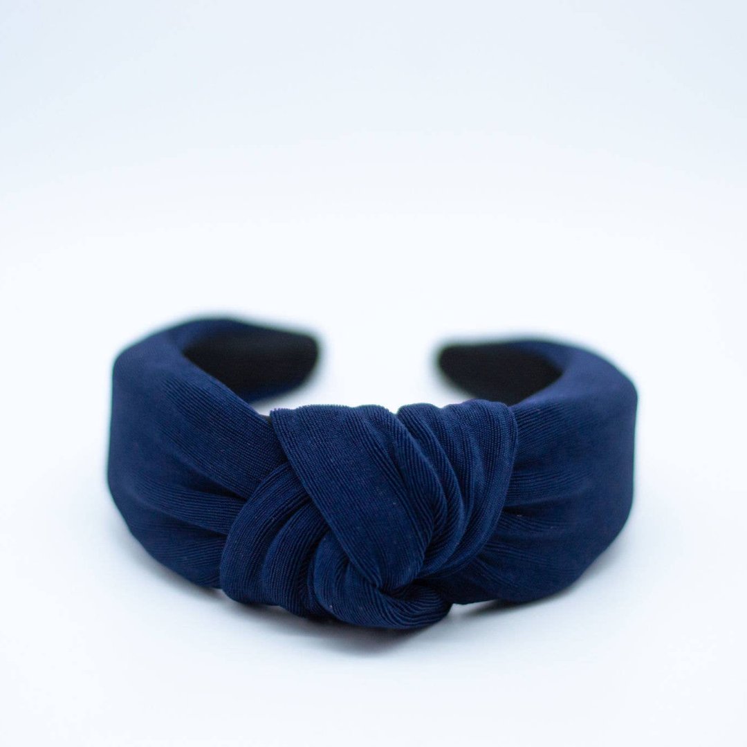 Knotted Headband, Navy