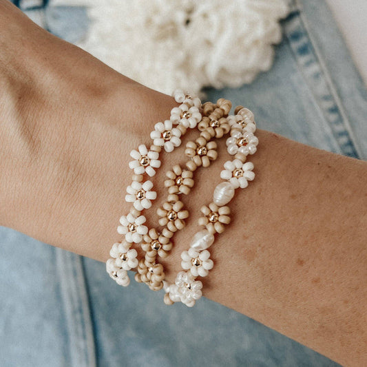Oak + Eve, Gold Filled Daisy Bracelet