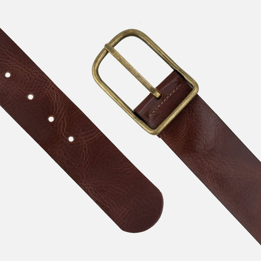 Sona, Wide Leather Belt, Brown, M-90