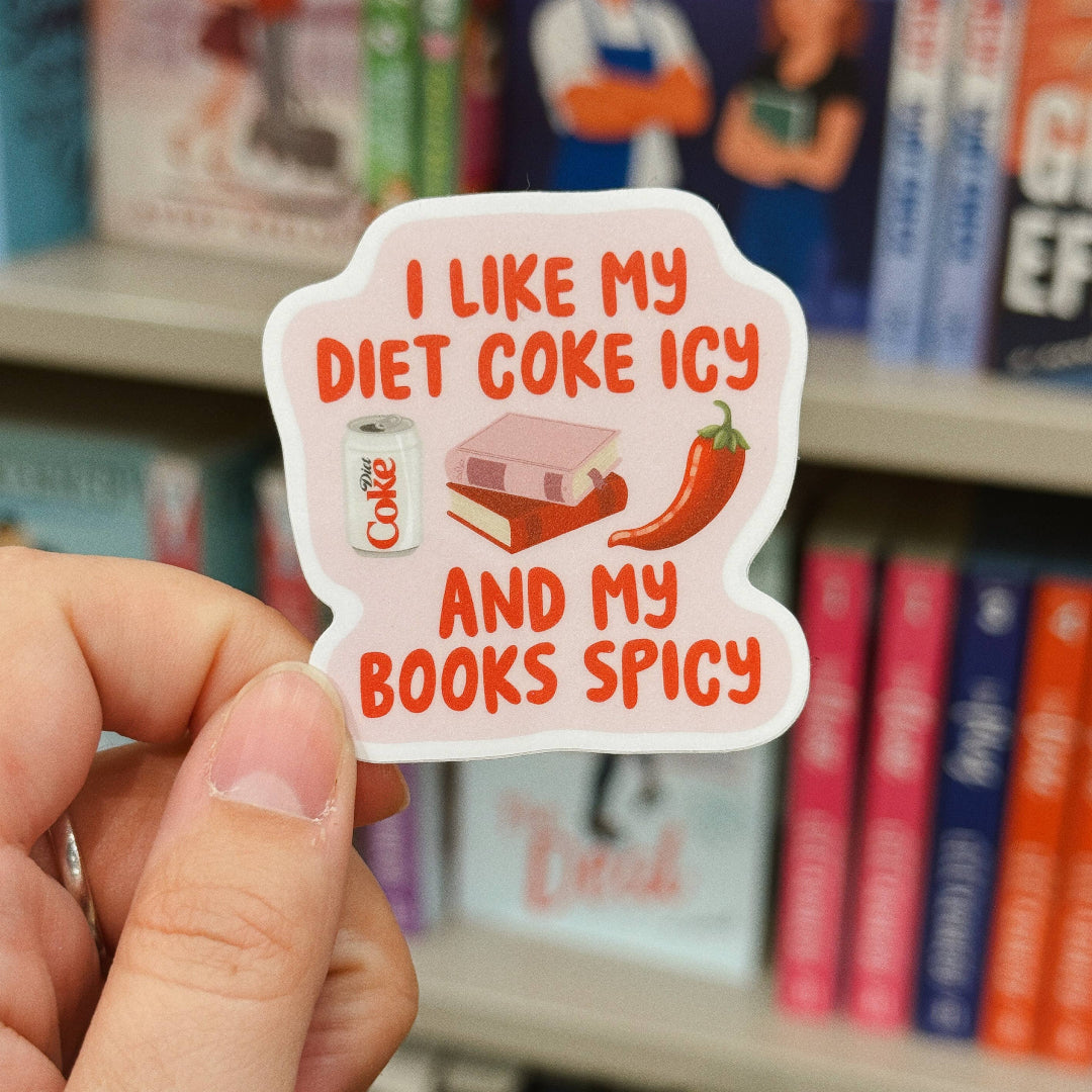 Diet Cola Icy Books Spicy, Vinyl Sticker