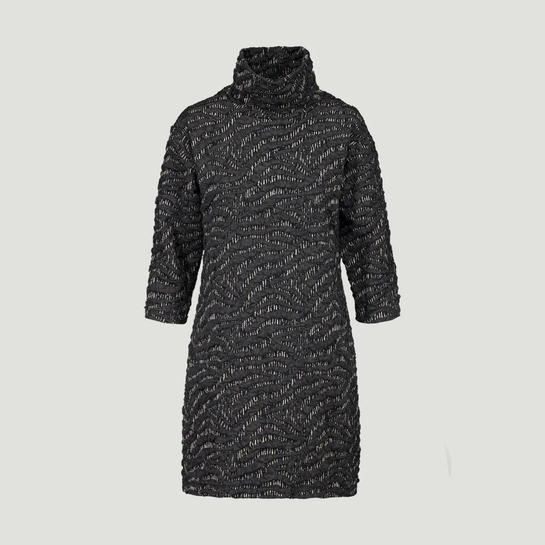 Marigold, Chiara Dress, Gold Jacquard Short Dress