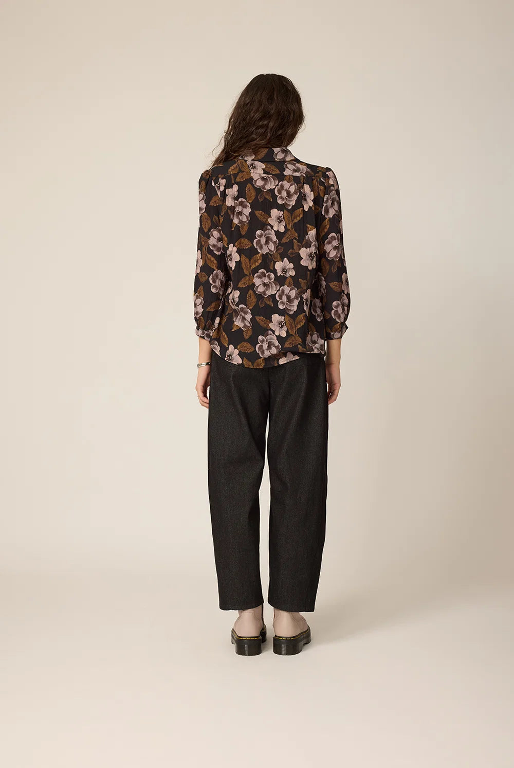 Chlo, June Shirt, Black Flowers