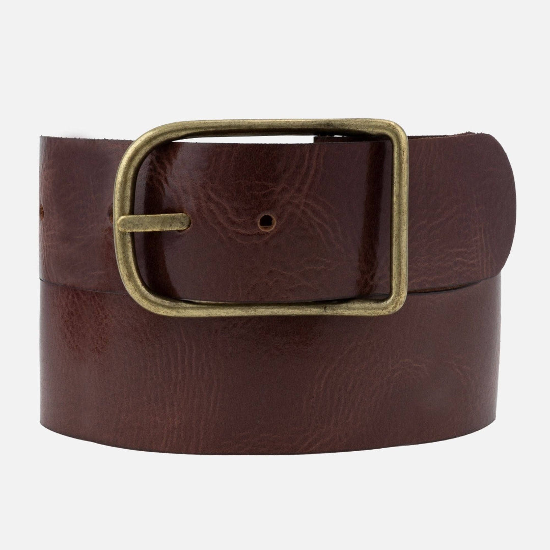 Sona, Wide Leather Belt, Brown, M-90