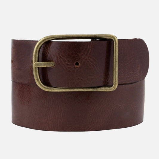 Sona, Wide Leather Belt, Brown, M-90
