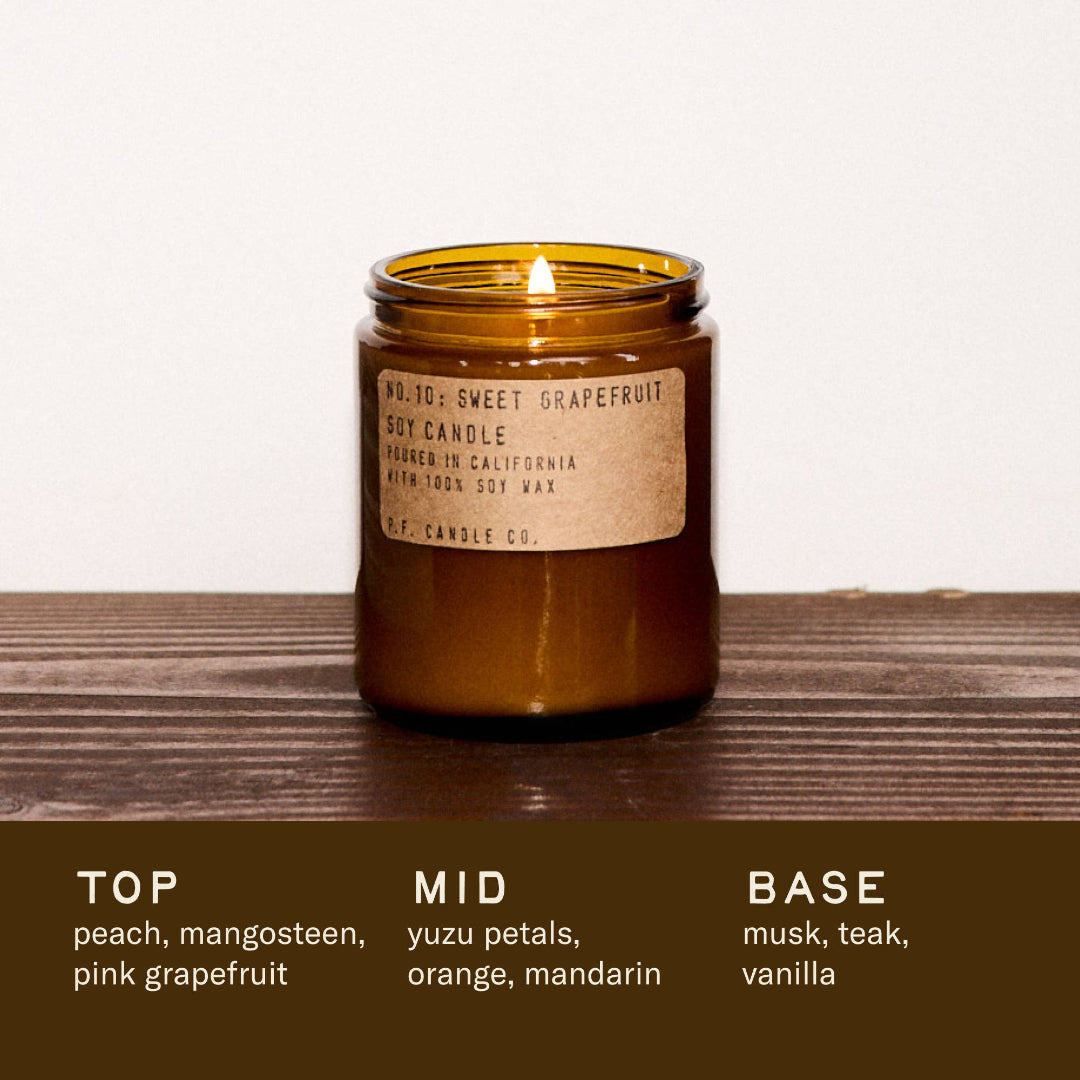 P.F. Candle Co., Sweet Grapefruit, 7.2 oz Standard Soy Candle