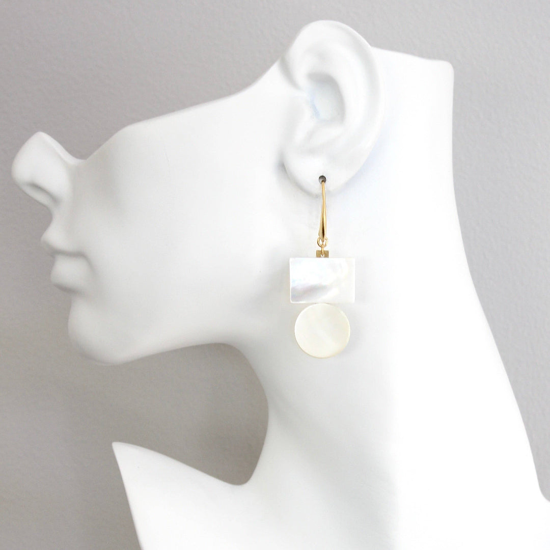 David Aubrey Jewelry, ISLE17 Mother-of-Pearl Geometric Earrings