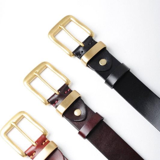 Uppdoo, Veneto, Italian Leather Belt, Black