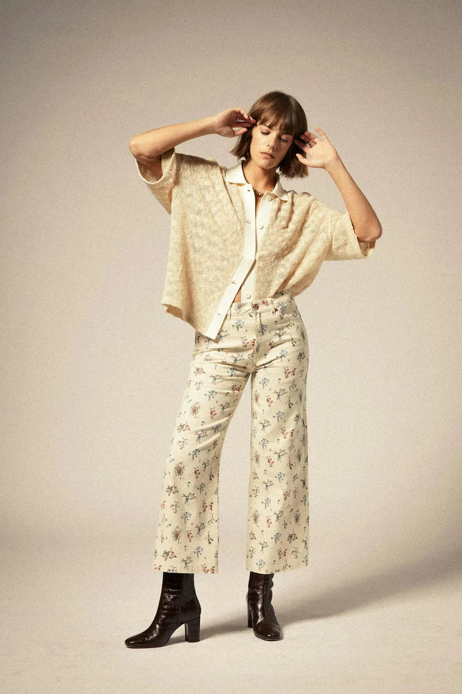 Brixton, Margo Cropped 5-pocket Pant, Whitecap