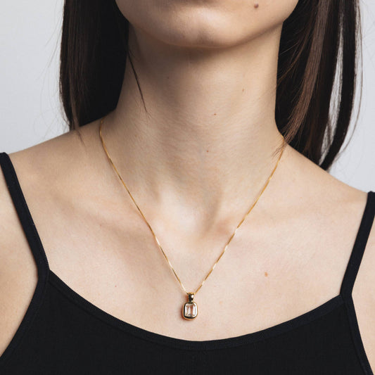 Wolf Circus Jewelry, Freya Necklace in Seafoam Amethyst and Gold