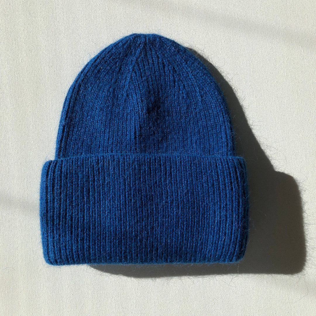 Billy Bamboo, Royal Angora Beanie, Blue Sapphire