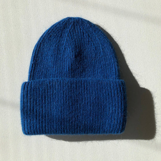 Billy Bamboo, Royal Angora Beanie, Blue Sapphire