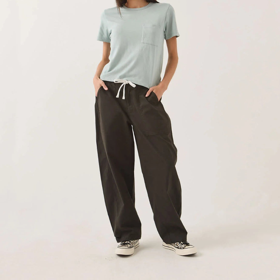Brixton, Utility Everyday Barrel Pant, Washed Black