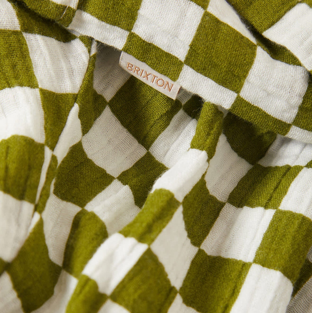 Brixton, Lola Lounge Pant, Sublime Green Checkerboard