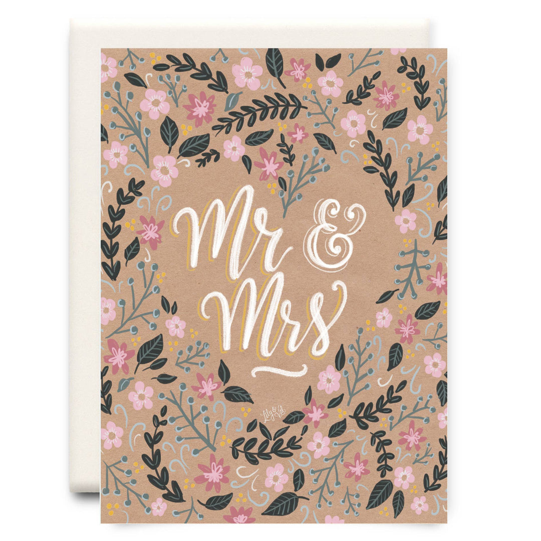 Mr & Mrs, Wedding Greeting Card