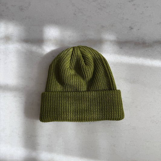 Billy Bamboo, Italian Merino Wool Short Beanie, Olive