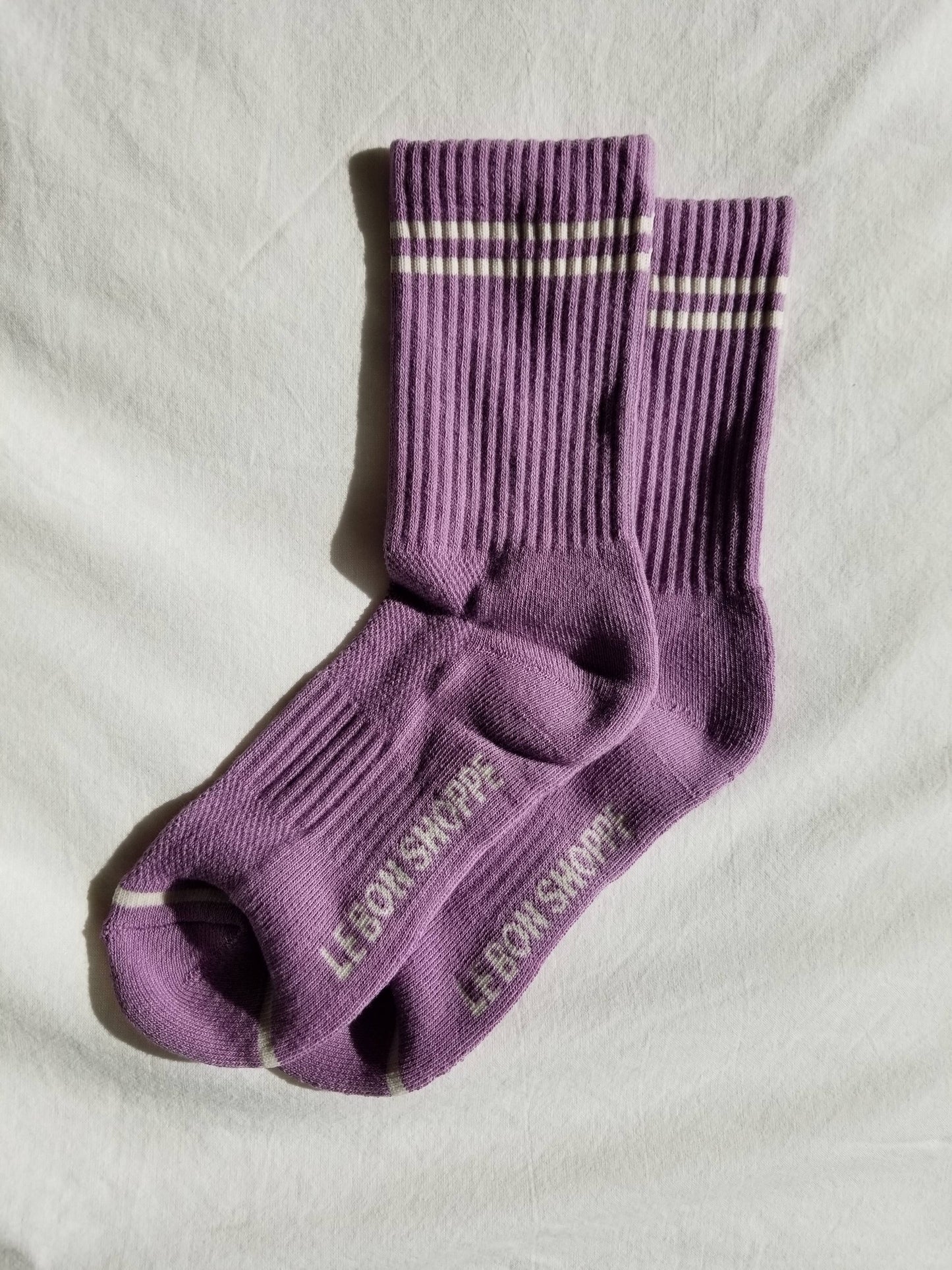 Le Bon Shoppe, Boyfriend Socks, Grape